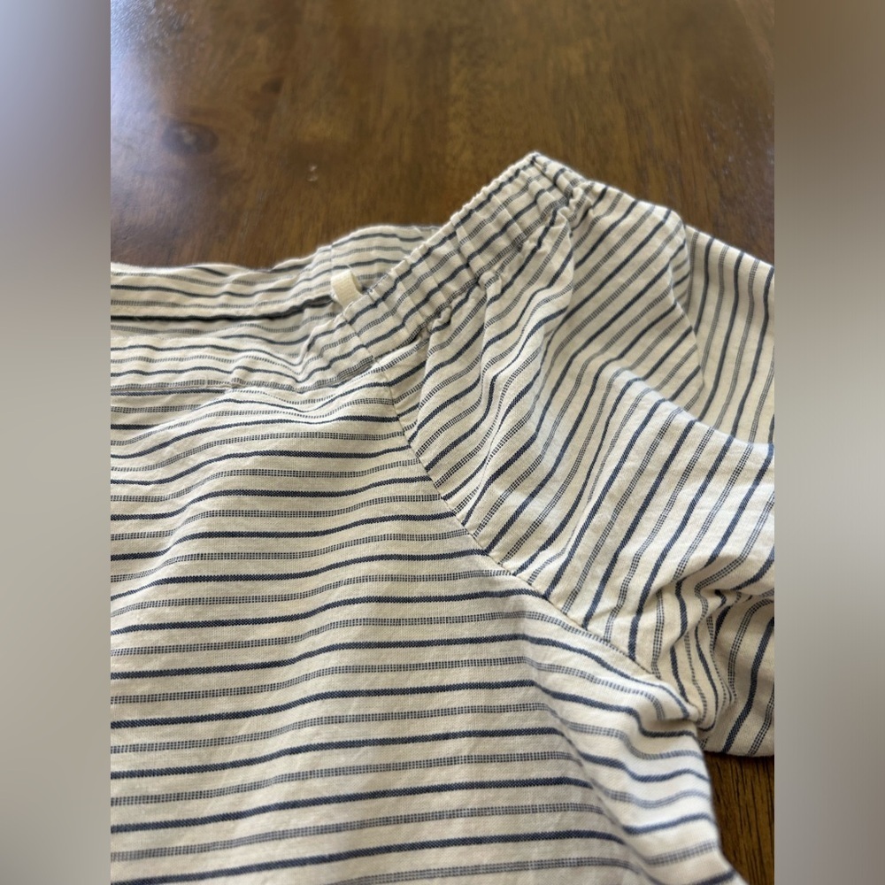 Madewell 100% Cotton Off-Shoulder Striped Top Size M - Picture 6 of 10